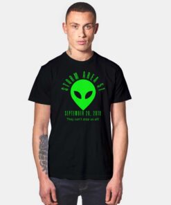 Green Alien Storm Area 51 T Shirt