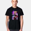 Harley Queen In Blue Flame T Shirt