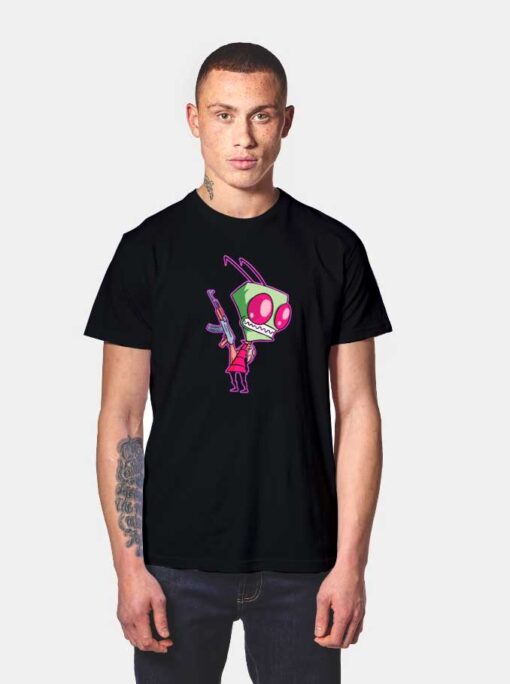 Invader Zim AK47 Gun T Shirt