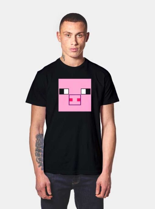 Minecraft Pig Face T Shirt
