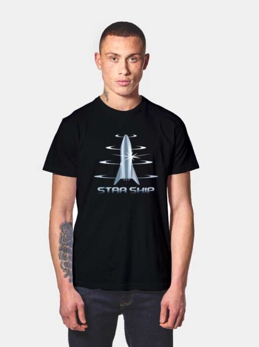 Shiny Star Ship SpaceX T Shirt