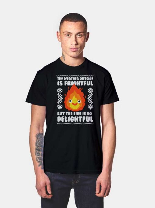 Delightful Fire Christmas T Shirt