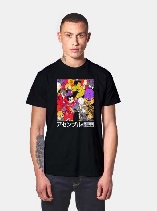 Japanese Marvel Comics T Shirt