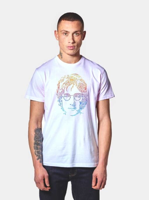 John Lennon Flower Art T Shirt