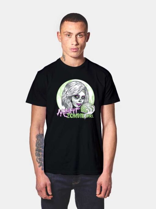 Misfit Zombie Girl Logo T Shirt