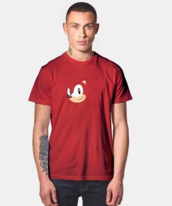 Red Hedgehog Head T Shirt