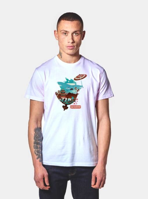 Ukiyo-e Neighbor Totoro T Shirt