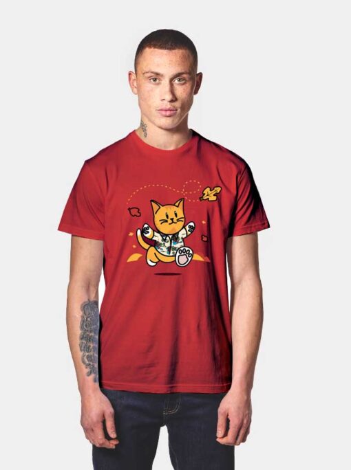 Cat Be A Leaf On The Wind T Shirt