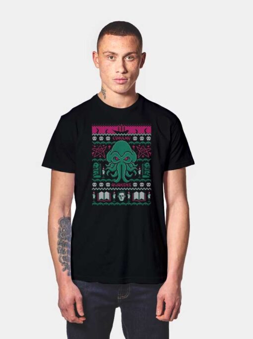 Cthulhu Christmas Awaken T Shirt
