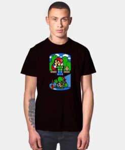 Mario And Ninja Turtle T Shirt