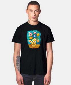 Mario Van Gogh Flower T Shirt