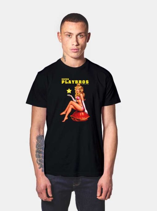 Peach Super Playbros T Shirt