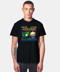 Retro Mario Kombat Game T Shirt