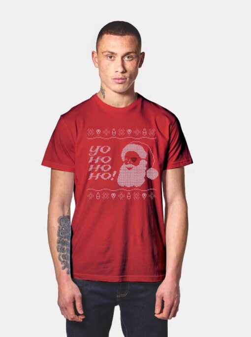 Yo Ho Ho Ho One Eyed Santa T Shirt