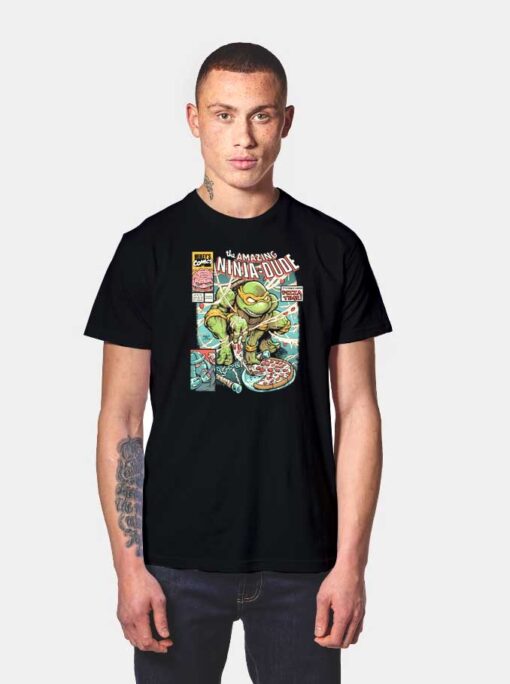 Amazing Ninja Dude Pizza T Shirt