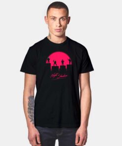 Retro Night Shadows Ninja T Shirt