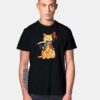 Samurai Catana Cat T Shirt