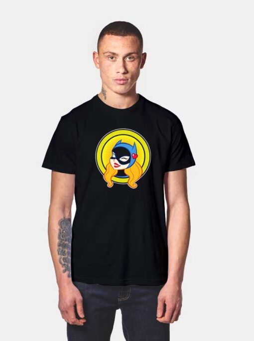 Batman Cartoon Batgirl Eye Wink T Shirt