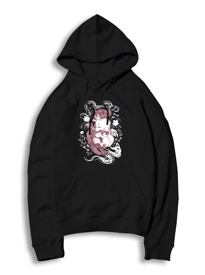 Dragon Hugging Unicorn Vintage Artwork Hoodie