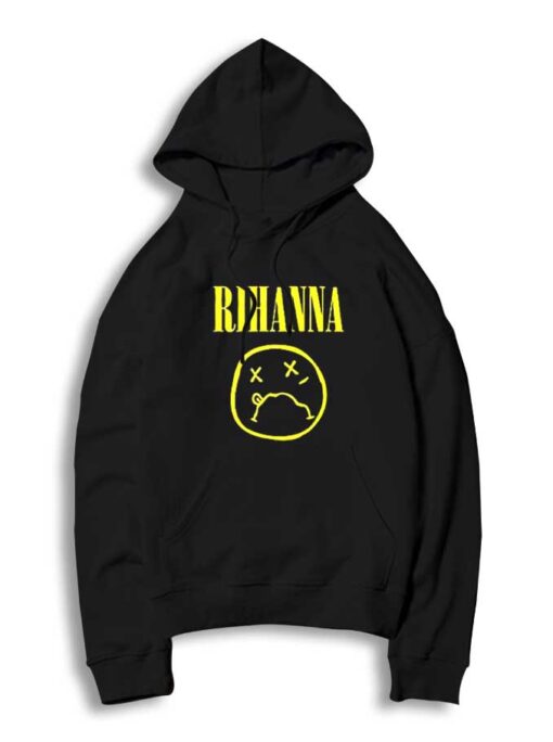 Rihanna Nirvana Dead Smiley Logo Hoodie