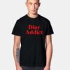 Rihanna Orange Dior Addict Quote Logo T Shirt