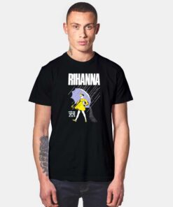 Rihanna Raining Umbrella Girl Art T Shirt