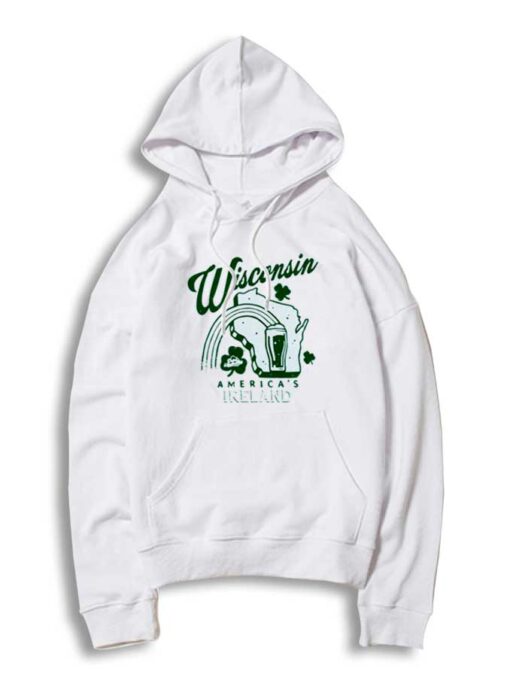 Wisconsin America’s Ireland Beer Clover Hoodie