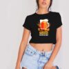 A Glass Of Beer Helping Me Survive Quarantine Crop Top Shirt