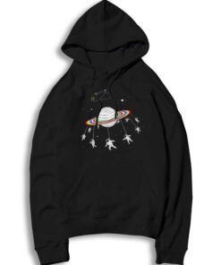 Astronaut Having Fun With Our Planet Saturn Hoodie