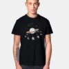 Astronaut Having Fun With Our Planet Saturn T Shirt