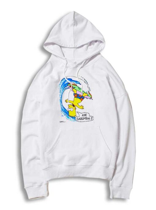 Bart Simpson Aye Carumba Surfing Beach Hoodie