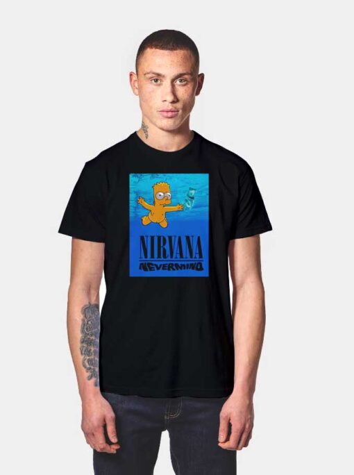Bart Simpson Nirvana Nevermind Album Cover T Shirt