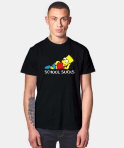 Bart Simpson School Suck Quote T Shirt