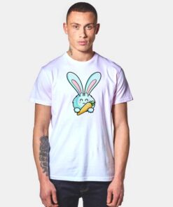 Cute Rabbit Holding Carrot Easter Day T Shirt