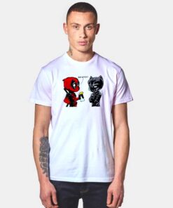 Deadpool Black Panther Bad Kitty Superheroes T Shirt