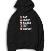 Eat Sleep March Cut Repeat March Madness Hoodie