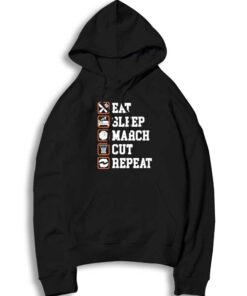 Eat Sleep March Cut Repeat March Madness Hoodie