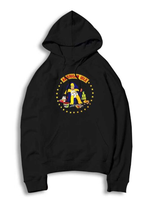 Homer Simpson American Idle Lazy Logo Hoodie