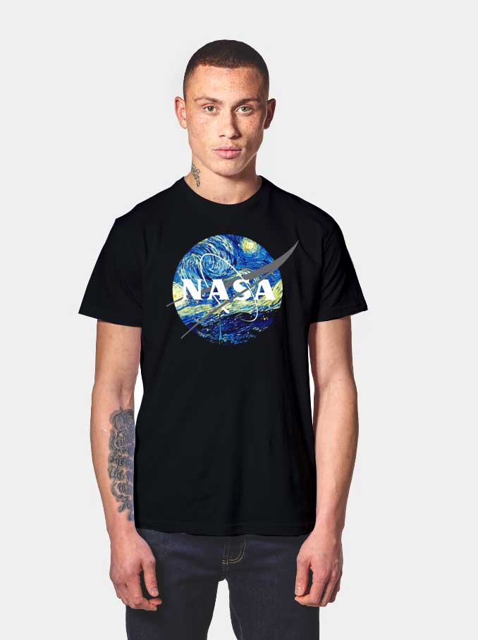 Nasa Logo Van Gogh Starry Night Sky T Shirt