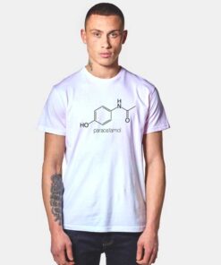 Paracetamol Chemical Molecular Chain Logo T Shirt