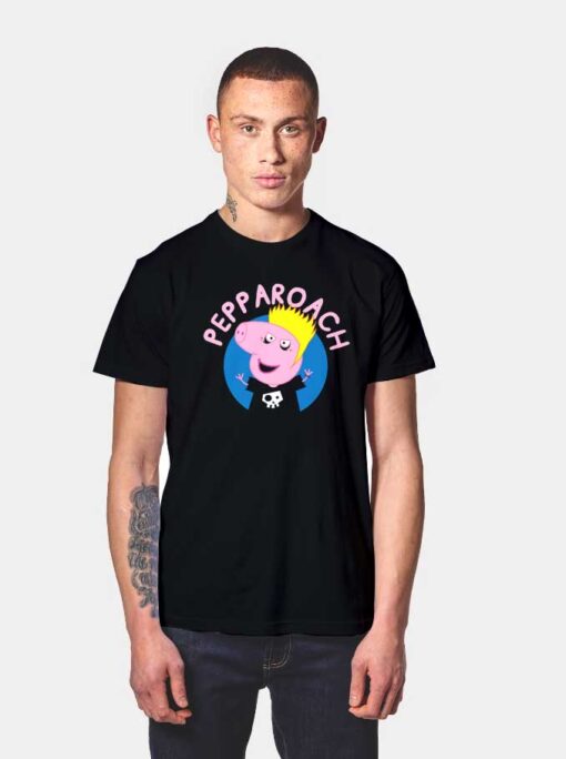 Pepparoach Peppa Pig Death Metal Style T Shirt