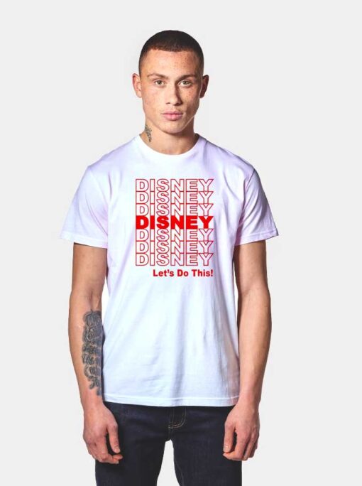 Red Disney Let's Do This Quote Graphic T Shirt
