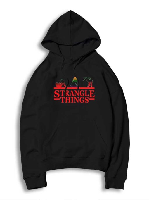 Strangle Things Logo Parody Graphic Hoodie