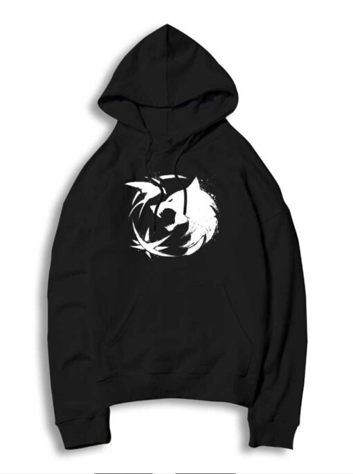 The Witcher Symbol Vintage White Wolf Hoodie