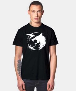 The Witcher Symbol Vintage White Wolf T Shirt