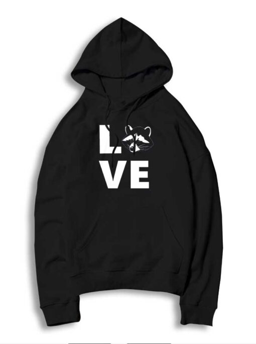 Trash Panda Racoon Love Logo Hoodie