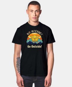 Vintage No Internet Go Outside Vibes T Shirt