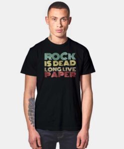 Vintage Rock Is Dead Long Live Paper T Shirt