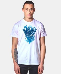 Vintage Witcher Blue Triangle Logo T Shirt