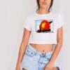 Allman Brothers Eat A Peach Logo Vintage Crop Top Shirt